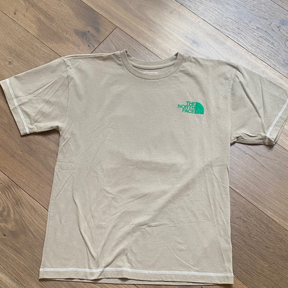 The North Face Tan Tee with Scenic Graphic